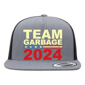 Team Garbage For Trump 2024 Elections 2024 Vote For Trump Flat Bill Trucker Hat