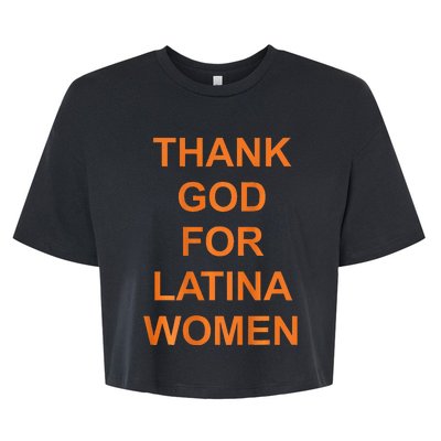 Thank God For Latina Bella+Canvas Jersey Crop Tee