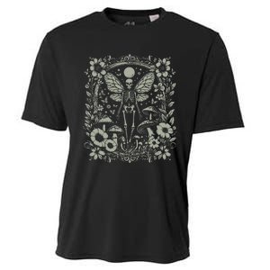 Therian Grunge Fairycore Aesthetic Skeleton Fairy Moth Cooling Performance Crew T-Shirt