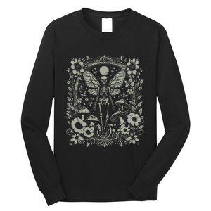 Therian Grunge Fairycore Aesthetic Skeleton Fairy Moth Long Sleeve Shirt