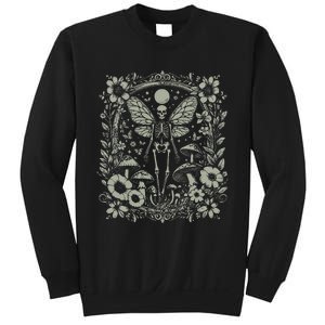 Therian Grunge Fairycore Aesthetic Skeleton Fairy Moth Sweatshirt