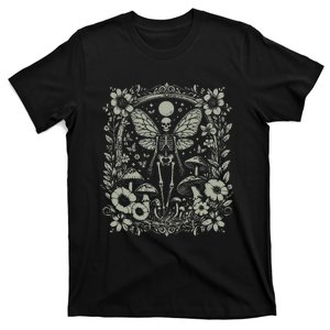 Therian Grunge Fairycore Aesthetic Skeleton Fairy Moth T-Shirt