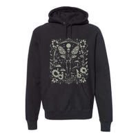 Therian Grunge Fairycore Aesthetic Skeleton Fairy Moth Premium Hoodie