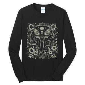 Therian Grunge Fairycore Aesthetic Skeleton Fairy Moth Tall Long Sleeve T-Shirt