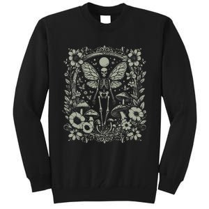 Therian Grunge Fairycore Aesthetic Skeleton Fairy Moth Tall Sweatshirt