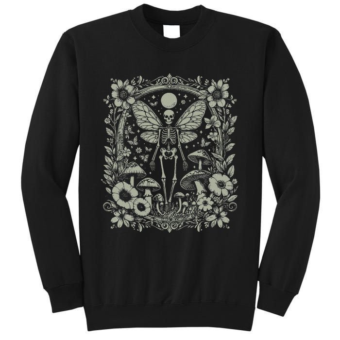 Therian Grunge Fairycore Aesthetic Skeleton Fairy Moth Tall Sweatshirt