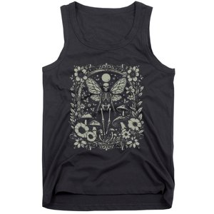 Therian Grunge Fairycore Aesthetic Skeleton Fairy Moth Tank Top