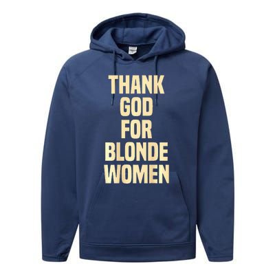 Thank God For Blonde Performance Fleece Hoodie