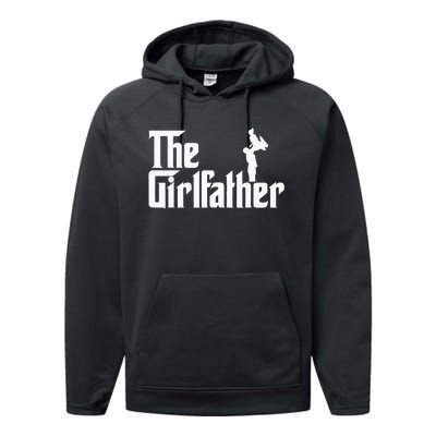 The Girl Father Gift Funny Dad Of Best Performance Fleece Hoodie