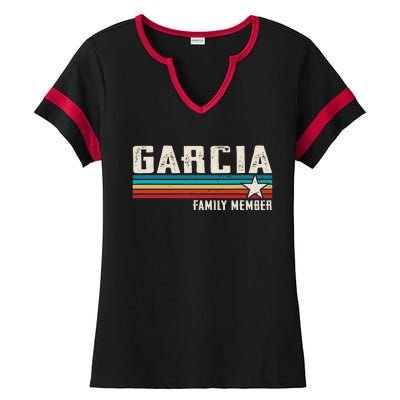 Team Garcia Family Member Ladies Halftime Notch Neck Tee