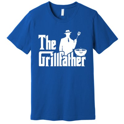 The Grillfather Funny Bbq Design For Dads Cool Gift Premium T-Shirt