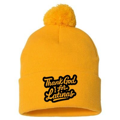 Thank God For Latinas Pom Pom 12in Knit Beanie