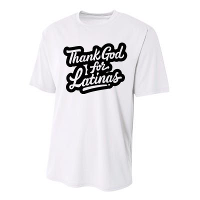 Thank God For Latinas Performance Sprint T-Shirt