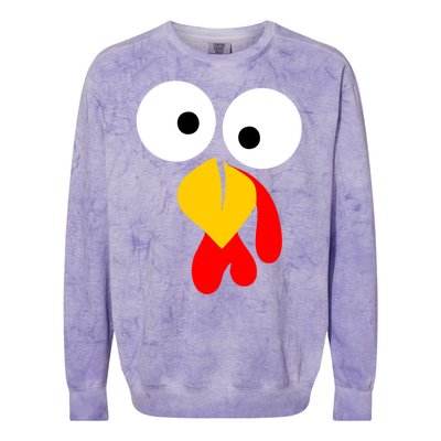 Turkey Gobble Face Costume Colorblast Crewneck Sweatshirt