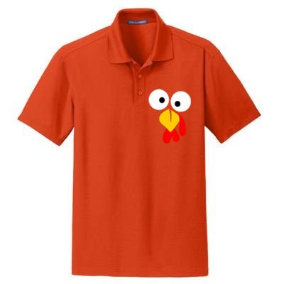 Turkey Gobble Face Costume Dry Zone Grid Polo