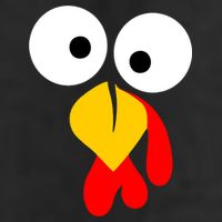 Turkey Gobble Face Costume 7 Panel Mesh Trucker Snapback Hat