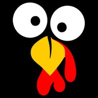 Turkey Gobble Face Costume Button