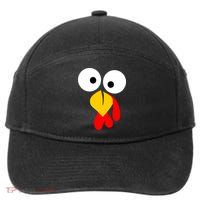 Turkey Gobble Face Costume 7-Panel Snapback Hat