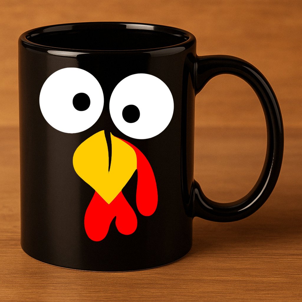 Turkey Gobble Face Costume 11oz C Handle Ceramic Mug