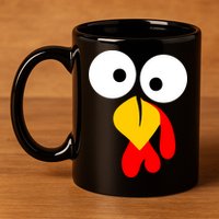 Turkey Gobble Face Costume 11oz C Handle Ceramic Mug