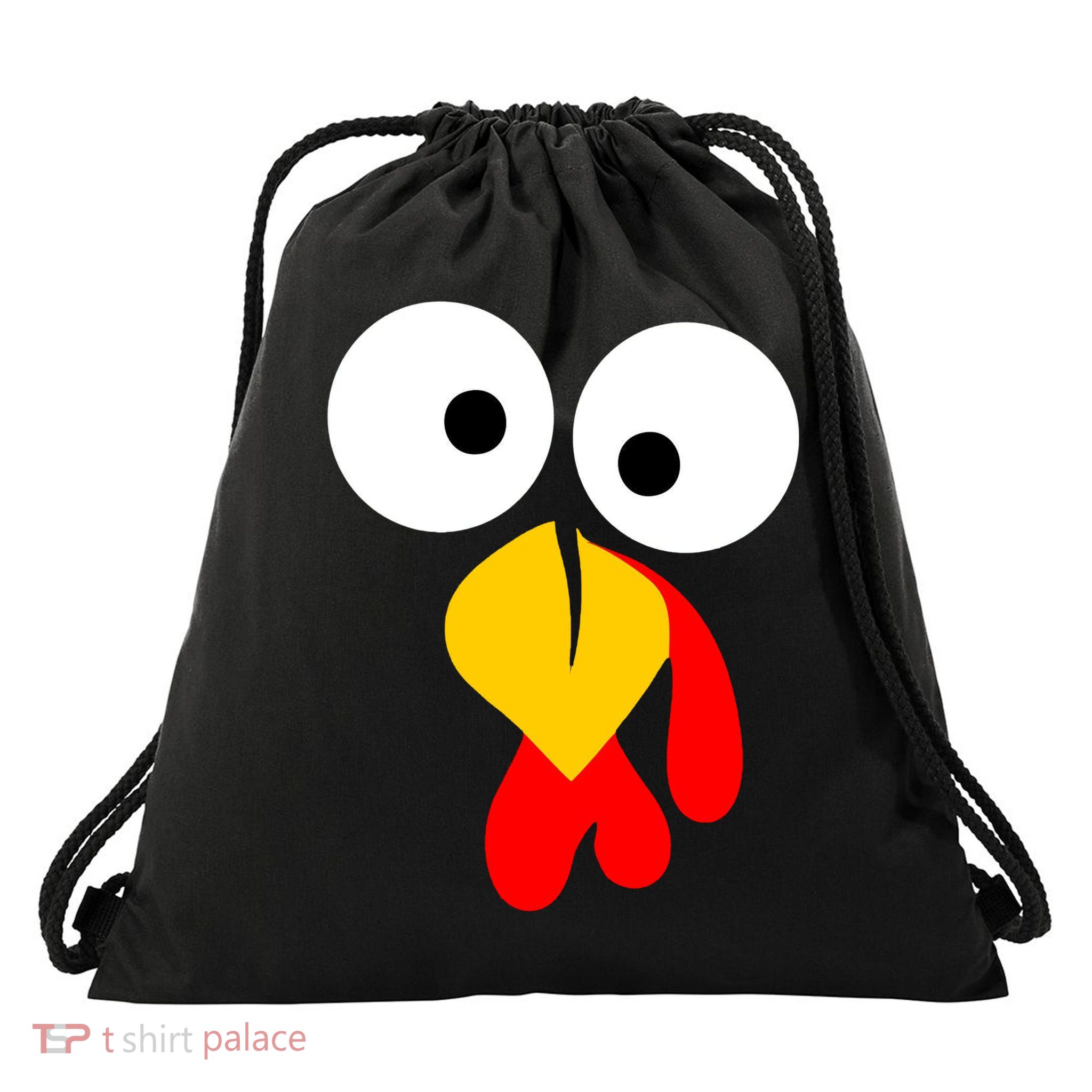Turkey Gobble Face Costume Drawstring Bag
