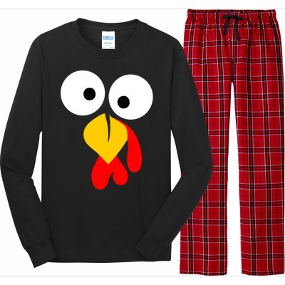 Turkey Gobble Face Costume Long Sleeve Pajama Set