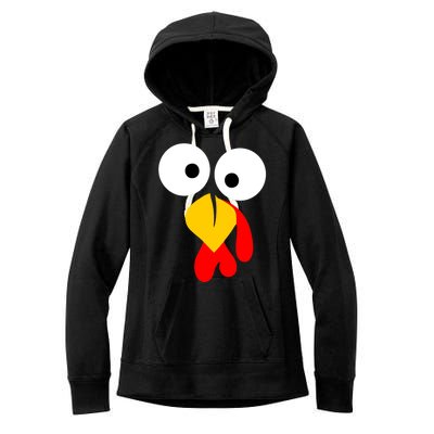 Turkey Gobble Face Costume Women's Fleece Hoodie