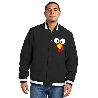 Turkey Gobble Face Costume Insulated Varsity Jacket