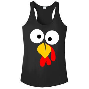 Turkey Gobble Face Costume Ladies PosiCharge Competitor Racerback Tank