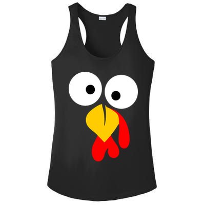 Turkey Gobble Face Costume Ladies PosiCharge Competitor Racerback Tank