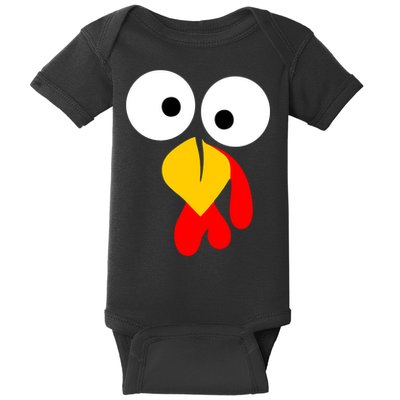 Turkey Gobble Face Costume Baby Bodysuit