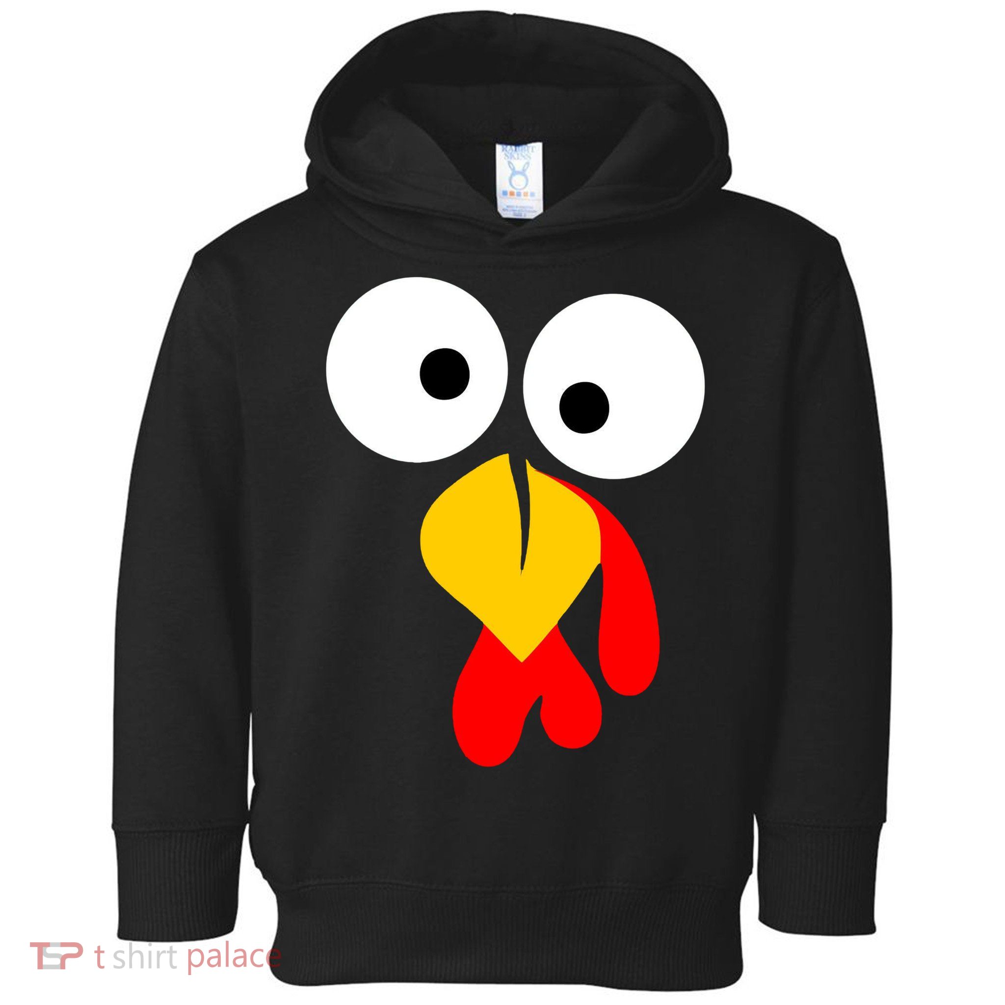Turkey Gobble Face Costume Toddler Hoodie