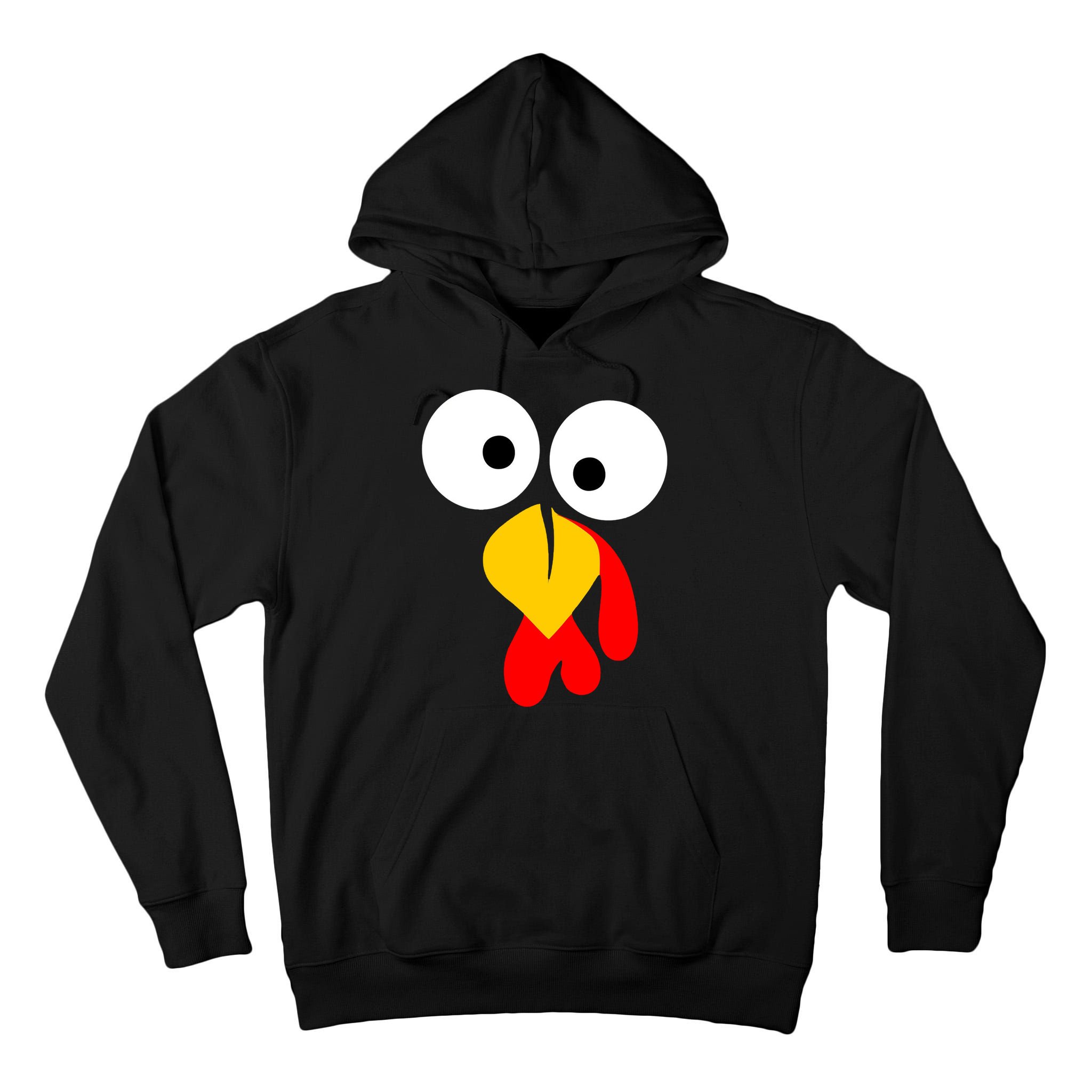 Turkey Gobble Face Costume Tall Hoodie