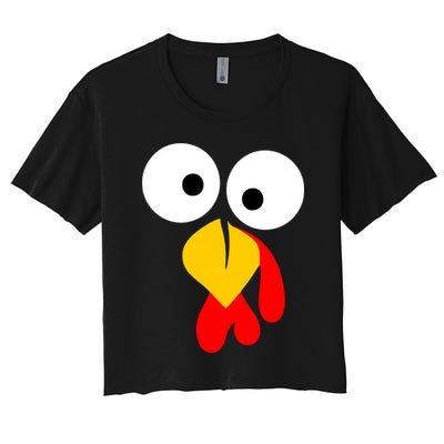 Turkey Gobble Face Costume Crop Top