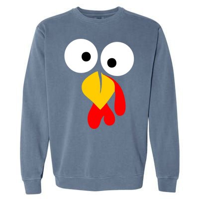 Turkey Gobble Face Costume Garment-Dyed Sweatshirt