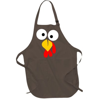 Turkey Gobble Face Costume Full-Length Apron With Pockets