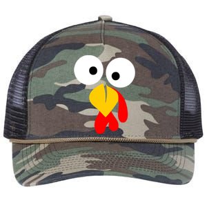 Turkey Gobble Face Costume Retro Rope Trucker Hat Cap