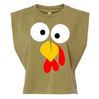 Turkey Gobble Face Costume Garment-Dyed Women's Muscle Tee