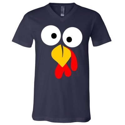 Turkey Gobble Face Costume V-Neck T-Shirt