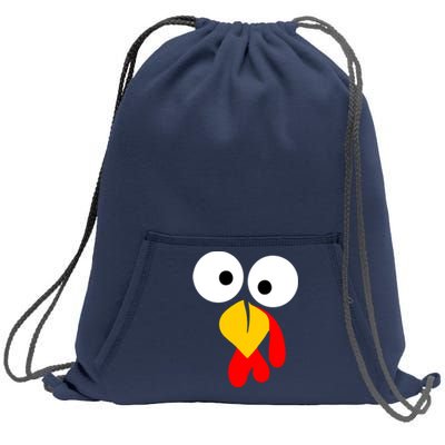 Turkey Gobble Face Costume Sweatshirt Cinch Pack Bag