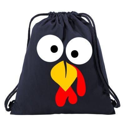 Turkey Gobble Face Costume Drawstring Bag