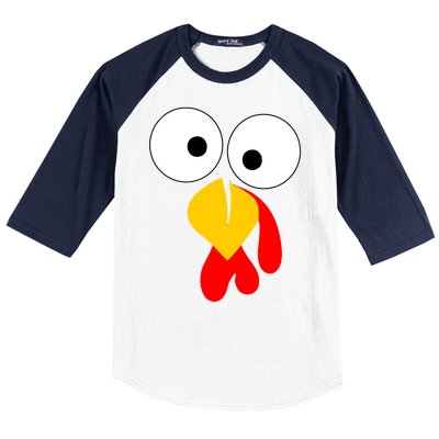 Turkey Gobble Face Costume Baseball Sleeve Shirt