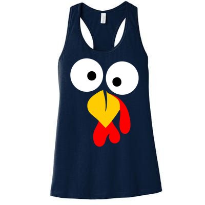 Turkey Gobble Face Costume Women's Racerback Tank