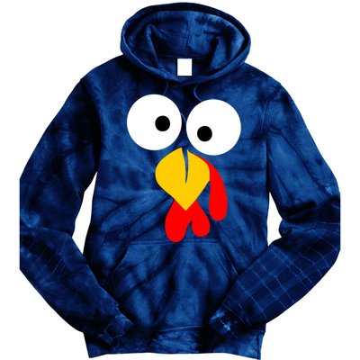 Turkey Gobble Face Costume Tie Dye Hoodie