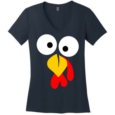 Turkey Gobble Face Costume Women's V-Neck T-Shirt