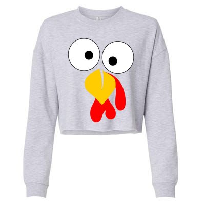 Turkey Gobble Face Costume Cropped Pullover Crew