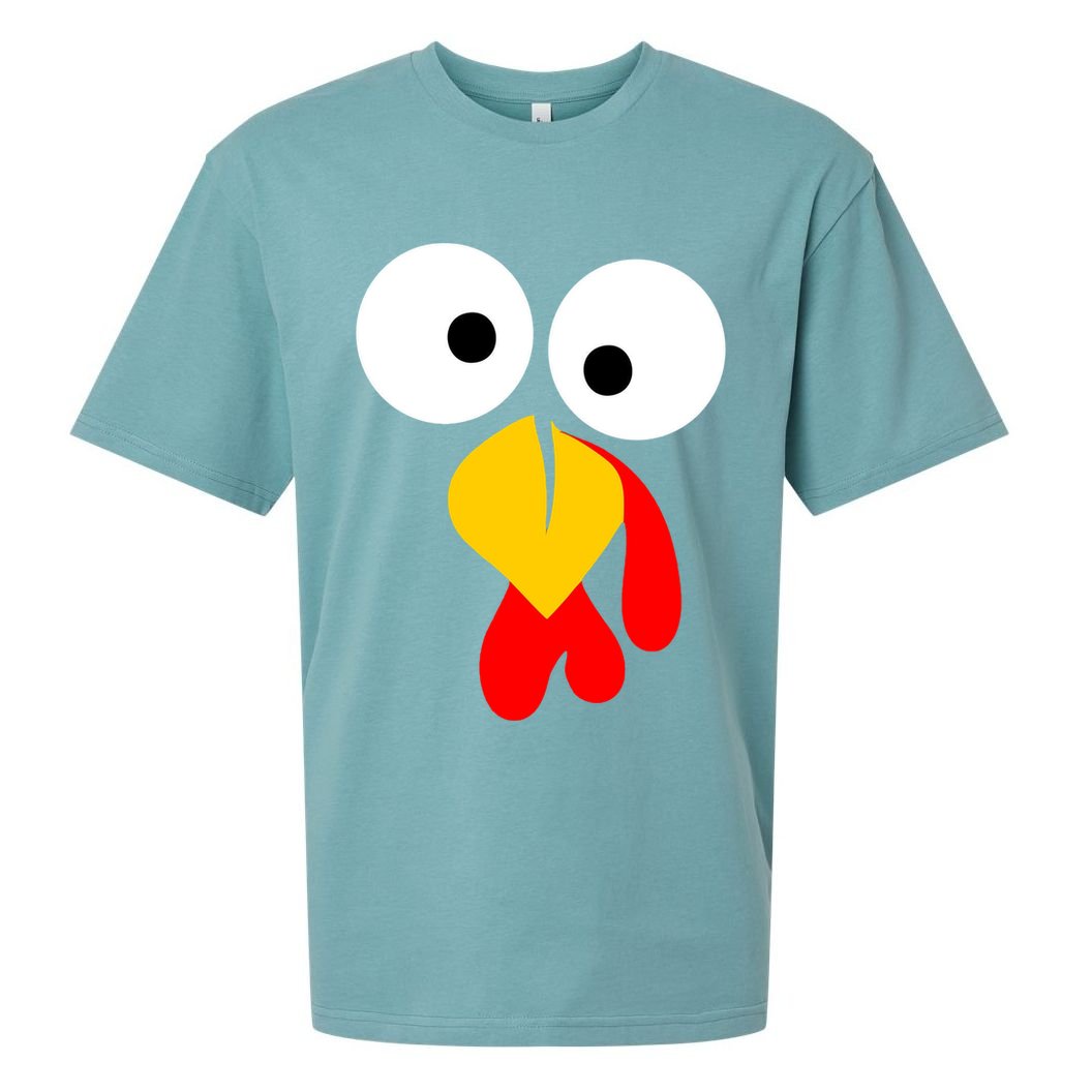Turkey Gobble Face Costume Sueded Cloud Jersey T-Shirt
