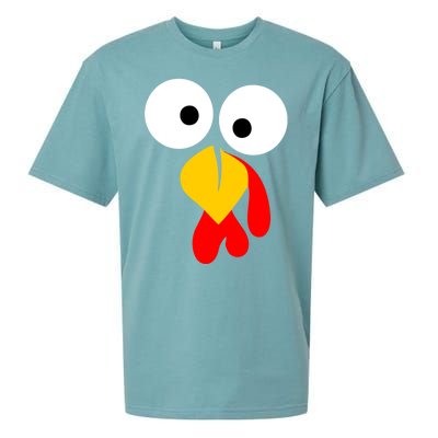 Turkey Gobble Face Costume Sueded Cloud Jersey T-Shirt