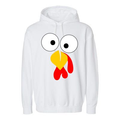 Turkey Gobble Face Costume Garment-Dyed Fleece Hoodie