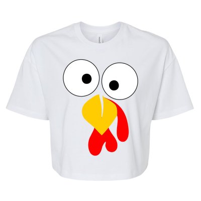 Turkey Gobble Face Costume Bella+Canvas Jersey Crop Tee